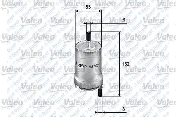 VALEO 587021 Yakit Filtresi (Benzin) Volkswagen Polo Iv 1.2 12v/1.4 16v  ####